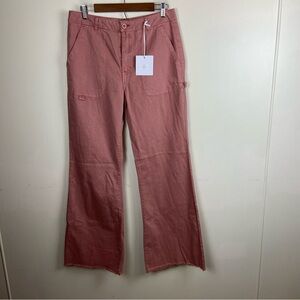 Pistola Sasha High Rise Relaxed Flare Wide Leg Carpenter Pants Size 29 NWT‎ Clay